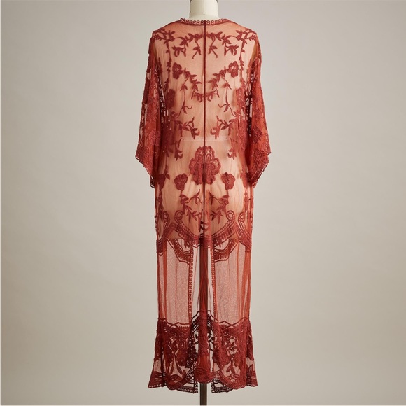 SUNDANCE: NWOT Terracotta Embroidered Duster - Picture 3 of 3